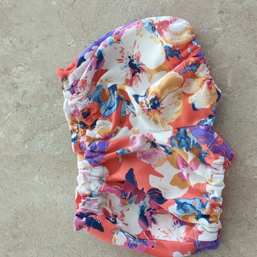 Baby girl 6 monthoutfit Denim embroidered shirt and floral diaper cover panties